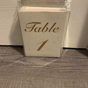 Wedding table numbers